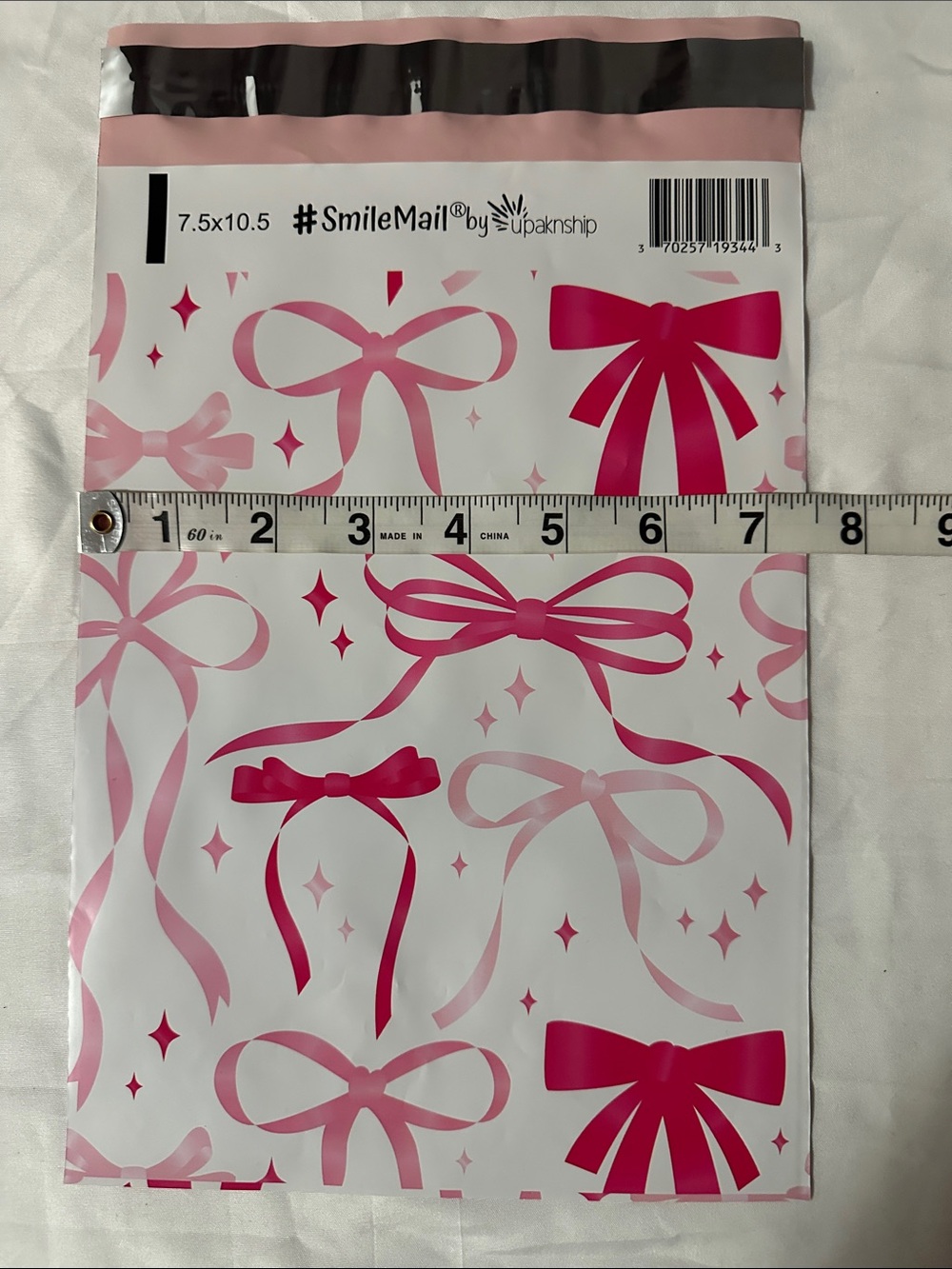 Pink Bow Coquette Poly Mailers 7.5x10.5 Shipping Bags 30 Pack - Picture 4 of 6